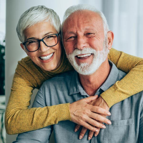 smiling senior couple in Scottsdale, AZ