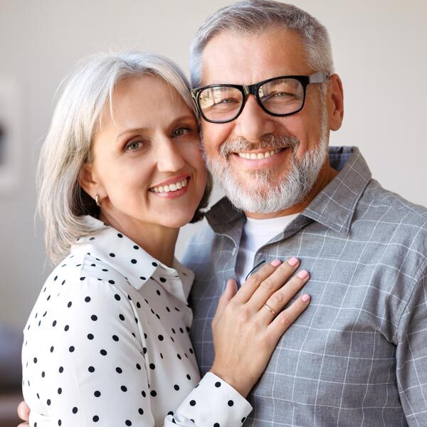 smiling senior couple in Scottsdale, AZ