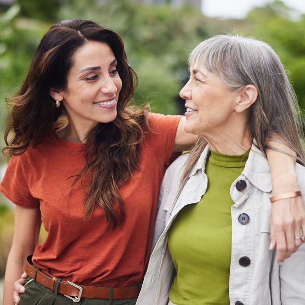two smiling middle aged women in Scottsdale, AZ